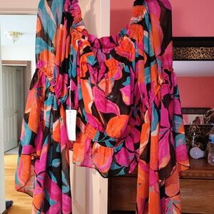 Vibrant Multicolor Women's Top